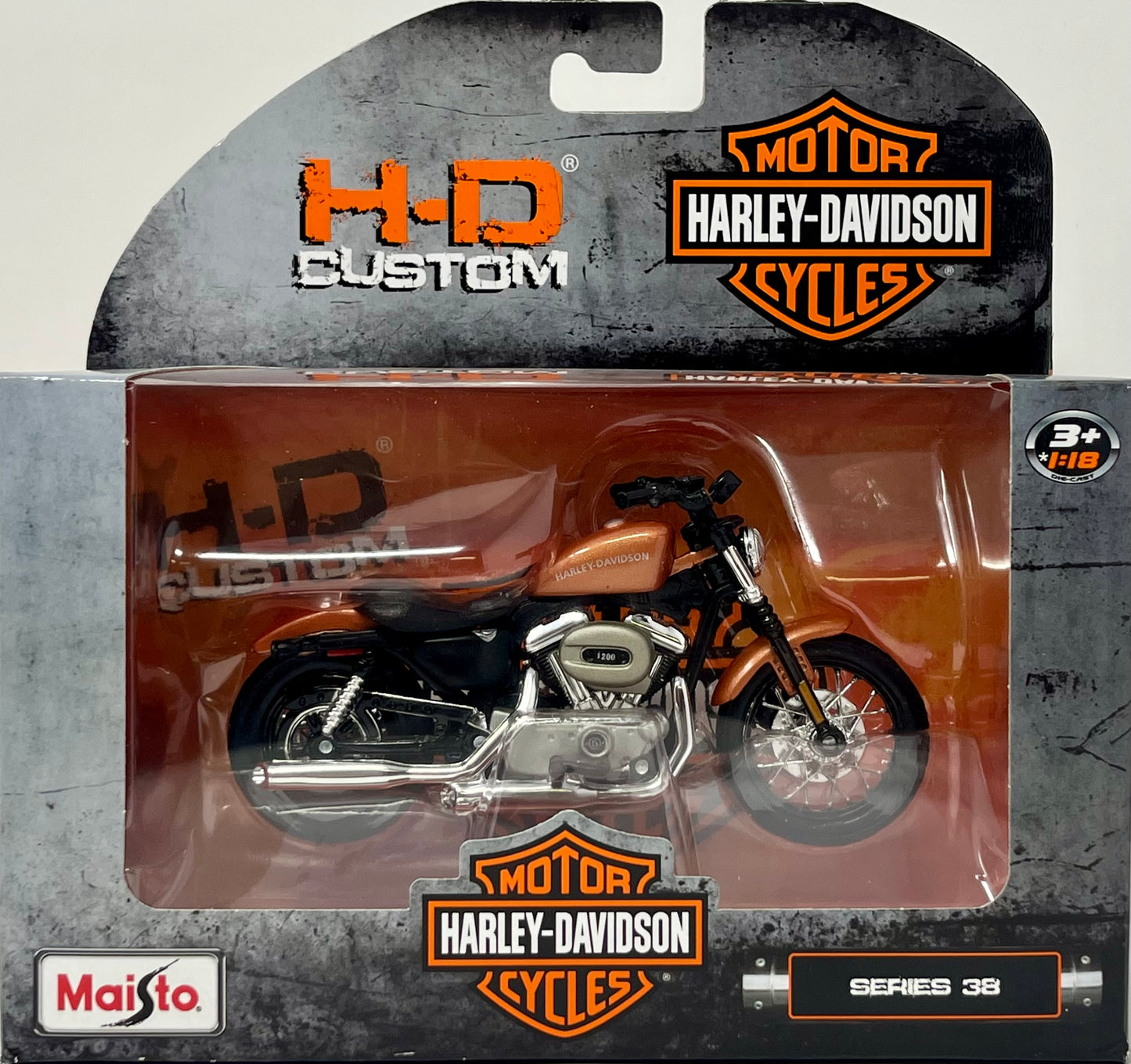 Harley Davidson Motorcycle Maisto 2007  Orange XL 1200N Nightster Series 38 1/18 Model