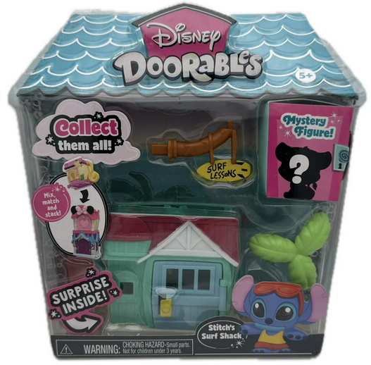 Disney Doorables Mini Playset Stitch’s Surf Shack, Ages 5 +