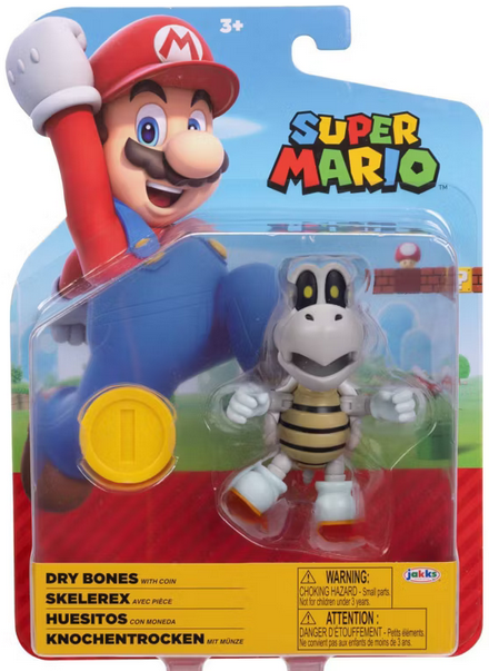 Nintendo Super Mario Dry Bones with Coin Figure