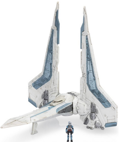 Star Wars Micro Galaxy Squadron Bo-Katan’s Gauntlet Fighter (Armada Edition) - 5-inch Vehicle with Rotating Wings and 1-Inch Micro Figure