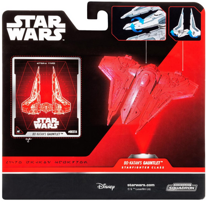 Star Wars Micro Galaxy Squadron Bo-Katan’s Gauntlet Fighter (Armada Edition) - 5-inch Vehicle with Rotating Wings and 1-Inch Micro Figure