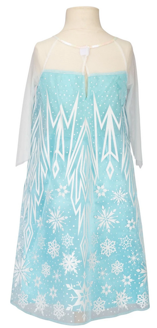 Disney's Frozen Elsa Classic Blue Satin Play Dress Outfit Girls 3 to 6 Years Old Size 4-6X