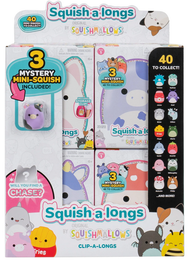 Squish-a-longs Clip-a-longs Series 1 (1 Random Mini-Squish) 40 to Collect