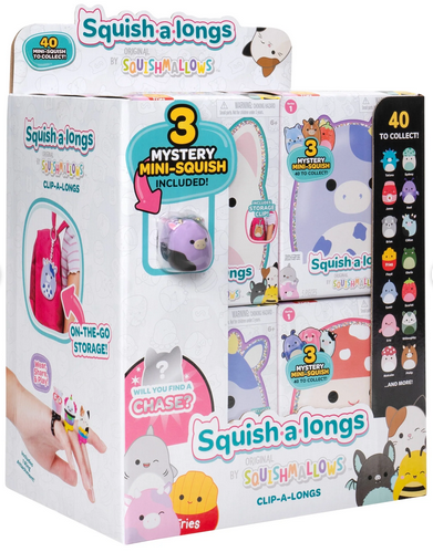 Squish-a-longs Clip-a-longs Series 1 (1 Random Mini-Squish) 40 to Collect