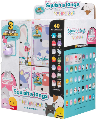 Squish-a-longs Clip-a-longs Series 1 (1 Random Mini-Squish) 40 to Collect