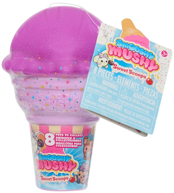 1 Random Smooshy Mushy Sweet Scoops Series 1, Collectible Squishy Fidget Toys, Kids Toys for Ages 3 up
