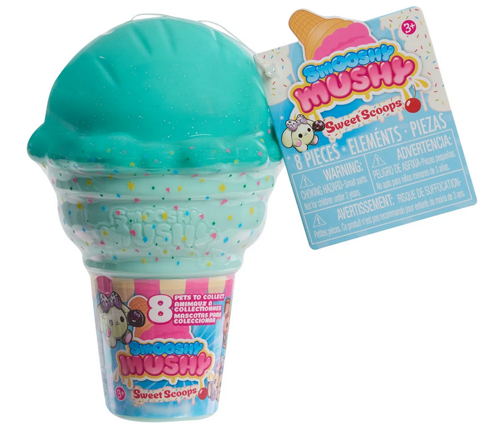 1 Random Smooshy Mushy Sweet Scoops Series 1, Collectible Squishy Fidget Toys, Kids Toys for Ages 3 up