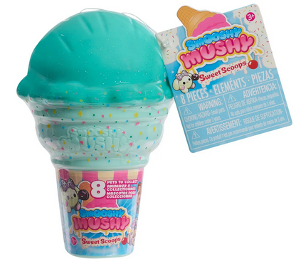 1 Random Smooshy Mushy Sweet Scoops Series 1, Collectible Squishy Fidget Toys, Kids Toys for Ages 3 up