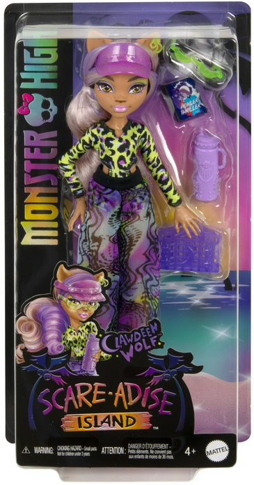 Monster High Scare-adise Island Clawdeen Wolf Fashion Doll with Swimsuit & Accessories