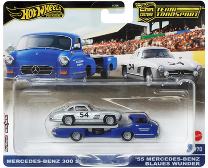 Hot Wheels Team Transport 55' Mercedes-benz Blaues Wunder
