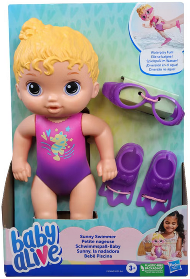 Baby Alive Sunny Swimmer Doll (Blonde Hair)
