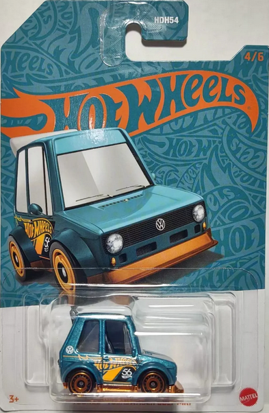 Hot Wheels Tooned Volkswagen Golf MK1 Pearl & Chrome