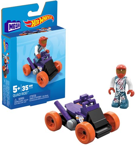 Hot Wheels MEGA Quad Rod 35 Pieces 5 Years and up