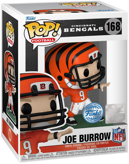 Joe Burrow (Cincinnati Bengals) Funko Pop! NFL Series 9 with Protector