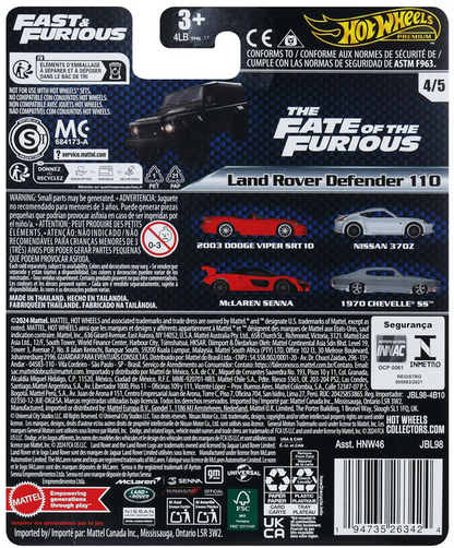 Hot Wheels Premium Fast & Furious Land Rover Defender 110 4/5