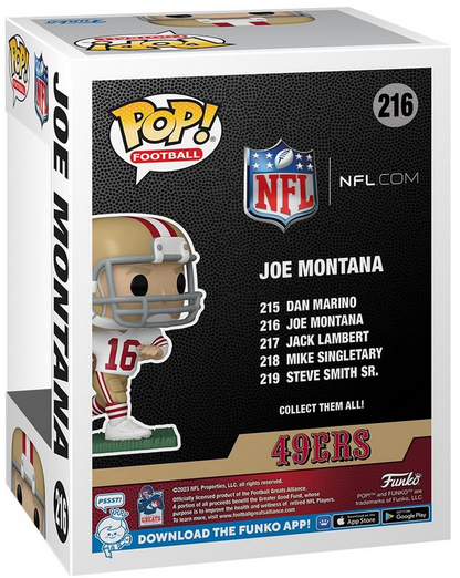 Funko Pop! NFL: Legends Joe Montana (Away) with Protector