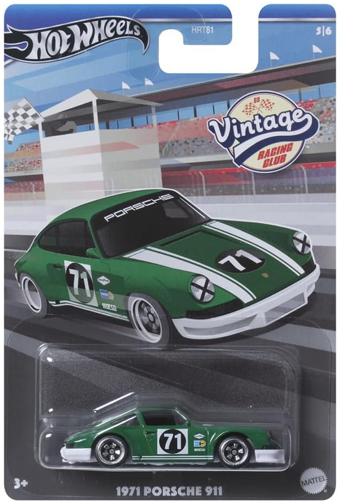 Hot Wheels Vintage Racing Club Green 1971 Porsche 911 5/6