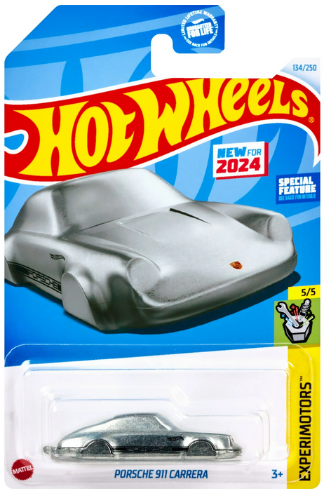 Hot Wheels Silver Porsche 911 Carrera Keychain