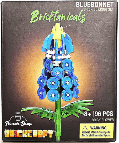 Bricktanicals Blue Bonnet Flower Brick Bulding Set 96 Pcs