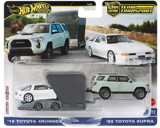 Hot Wheels Team Transport '18 Toyota 4RUNNER and '89 Toyota Supra