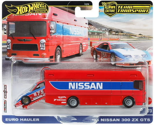 Hot Wheels Team Transport Nissan Euro Hauler and '94 300 ZX GTS, 1:64 Scale
