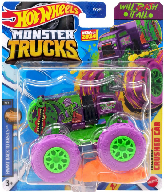 Hot Wheels Monster Trucks  Back to Basics Will Eat It All