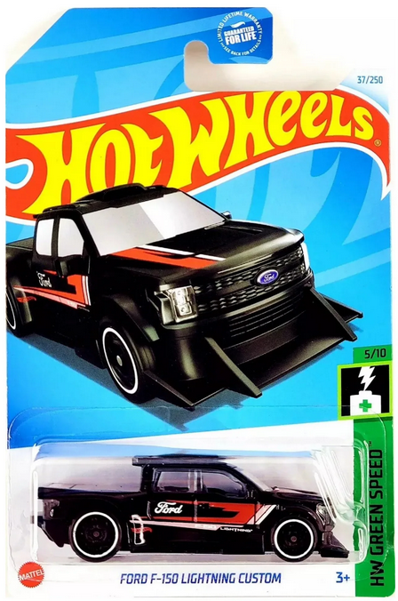 Hot Wheels Ford F-150 Lightning Custom 37/250 HW Green Speed 5/10