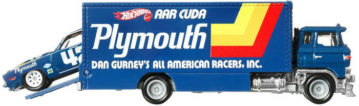 Hot Wheels Premium Team Transport Hauler 70' Plymouth AAR Cuda Sakura Sprinter Car Culture