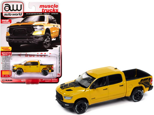 2023 Ram 1500 Rebel Havoc Edition Pickup Truck Baja Yellow "Muscle Trucks" Series 1/64 Diecast Model Car by Auto World