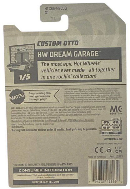Hot Wheels White/Teal Custom Otto 6/250 HW Dream Garage 1/5