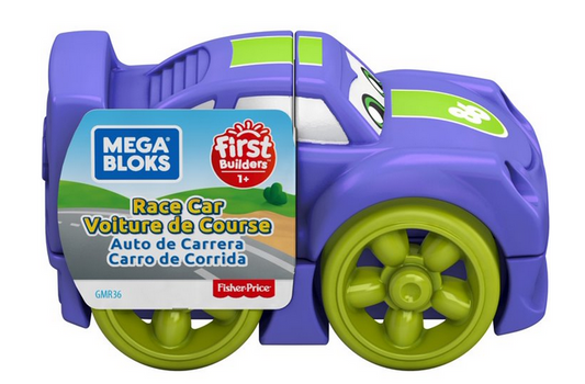 MEGA BLOKS Building Basics 3-Piece Purple Race Car