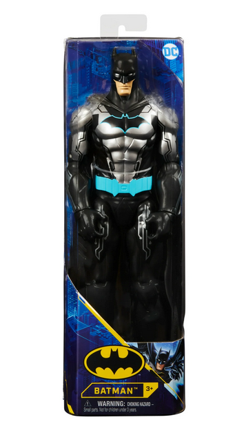 Batman 12-inch Bat-Tech Action Figure (Black/Blue Suit), Kids Toys for Boys Aged 3 and up