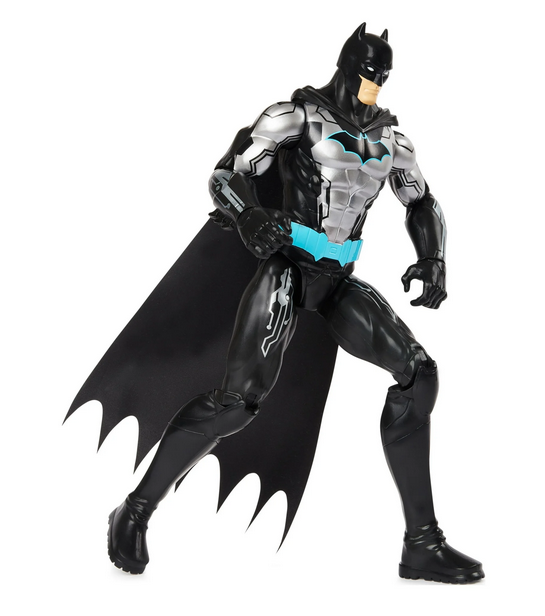 Batman 12-inch Bat-Tech Action Figure (Black/Blue Suit), Kids Toys for Boys Aged 3 and up