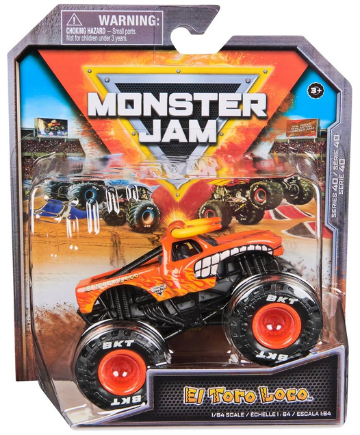 Monster Jam El Toro Loco 2025 Official 1:64 Diecast Truck Series 40 Crazy Creatures El Toro Loco