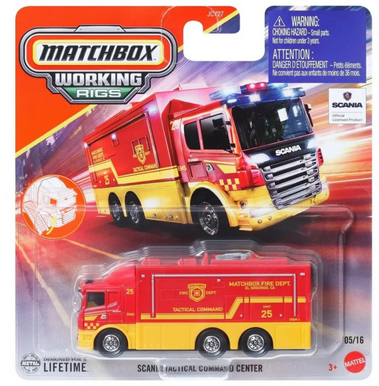 MATCHBOX SCANIA TACTICAL COMMAND CENTER WORKING RIGS 2025