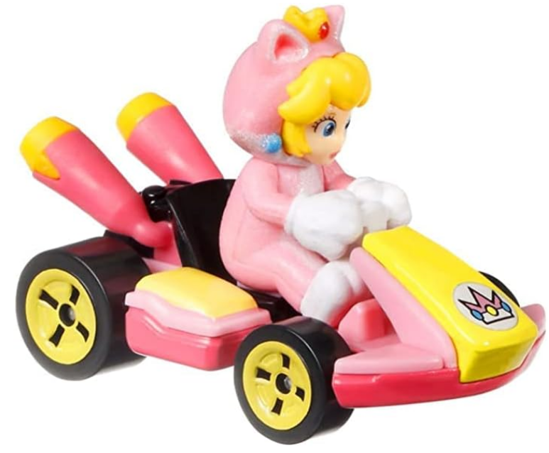 Hot Wheels Mario Kart Cat Peach, [Pink] Standard Kart