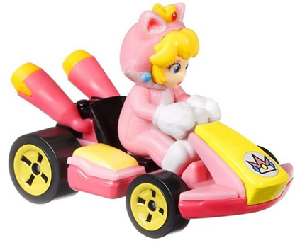 Hot Wheels Mario Kart Cat Peach, [Pink] Standard Kart