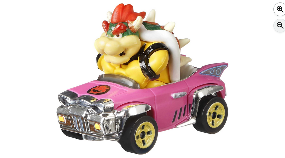 Hot Wheels GBG31 Mario Kart 1:64 Die-Cast Bowser with Badwagon Vehicle,Multicolour