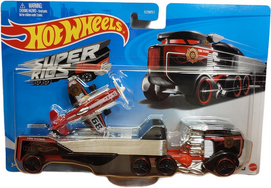 DieCast Hotwheels Super Rigs [Sky Show Rig] Detachable Trailer with Airplane Included