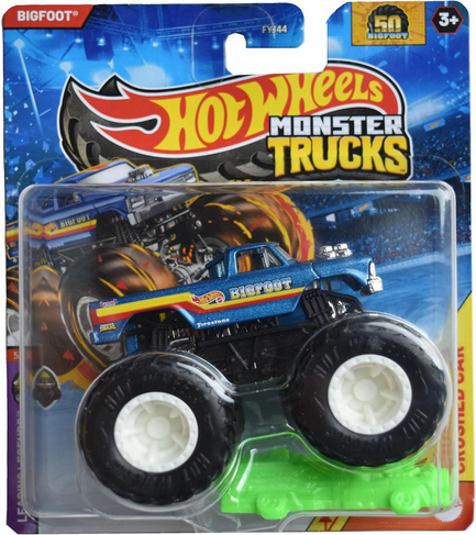 Hot Wheels Monster Trucks Bigfoot, Leading Legends 5/7 Includes Crushed car
