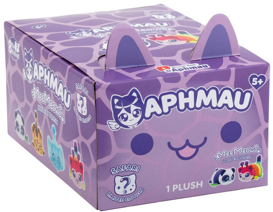Aphmau 6” MeeMeow Mystery Plush – Series 1 Safari; YouTube Gaming Channel, Blind Box, 1 of 8 Possible Safari MeeMeows