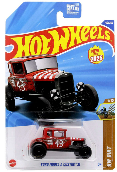 Hot Wheels HW Dirt Ford Model A Custom '31 Red Diecast Car