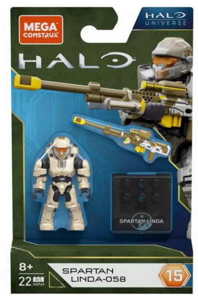 Halo Optics Heroes Series 15 Spartan Linda-058 Mini Figure, 8+ Years, 0.7 oz