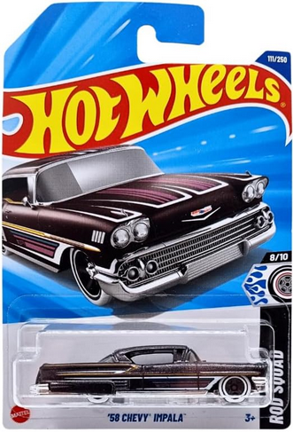 Hot Wheels '58 Chevy Impala, Rod Squad Series 8/10, Die-Cast Car 111/250