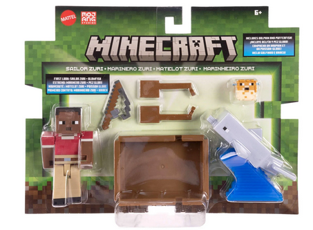 Minecraft Sailor Zuri Action Figures & Accessories 2-Pack, 3.25-inch Scale Collectible Sets