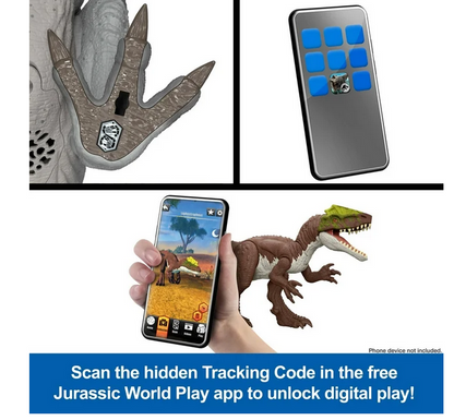 Jurassic World Rebirth Frenzy Pack Beipiaosaurus Dinosaur Figure, Authentic Toy, Digital Play