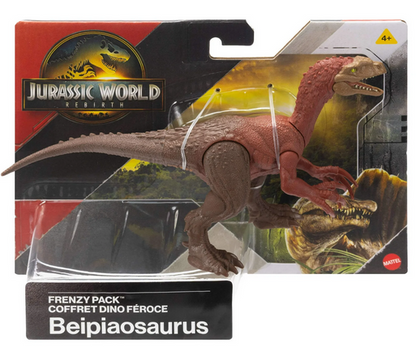 Jurassic World Rebirth Frenzy Pack Beipiaosaurus Dinosaur Figure, Authentic Toy, Digital Play