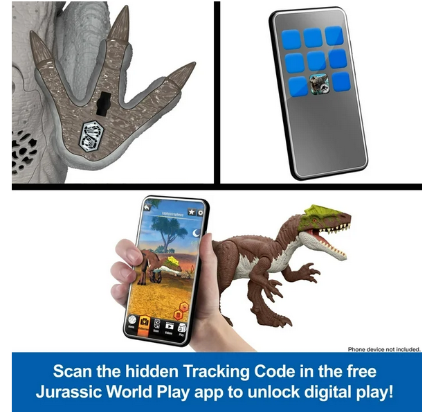 Jurassic World Rebirth Frenzy Pack Archaeornithomimus Dinosaur Figure, Authentic Toy, Digital Play