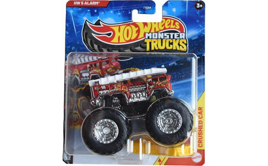 Hot Wheels Monster Trucks HW 5 Alarm, Monster Trucks Live 1/8 Includes Crushed car