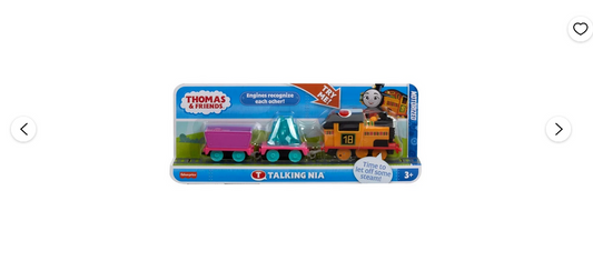 Thomas & Friends Talking Nia Toy Train, Motorized Engine with Phrases & Sounds, 4 Pieces